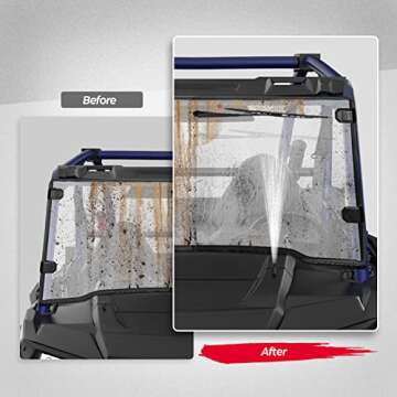 KEMIMOTO Universal Car Windshield Washer Pump Washer Fluid Reservoir Bottle Kit with Pump Jet Button Switch 12V Windshield Tank