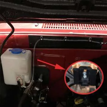 KEMIMOTO Universal Car Windshield Washer Pump Washer Fluid Reservoir Bottle Kit with Pump Jet Button Switch 12V Windshield Tank