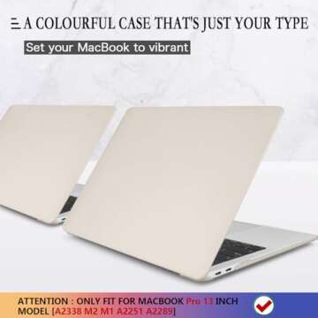 CISSOOK Beige Case for MacBook Pro 13 Inch 2023