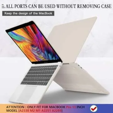 CISSOOK Beige Case for MacBook Pro 13 Inch 2023