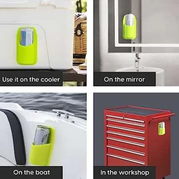 30 Watt, Slim Can Hard Seltzer Holder | Original Portable Alcohol Shower Drink Holder, Sparkling Alcoholic Drinks (12oz Can) | Patented Silicone Grips Any Shiny Surface, No Sticky Adhesive