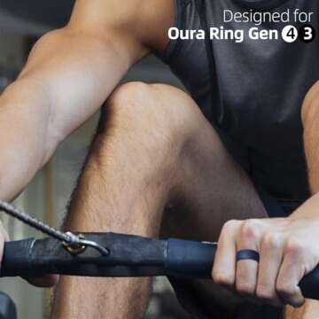 Durable MAKCPOIMER Silicone Ring Protector for Smart Rings