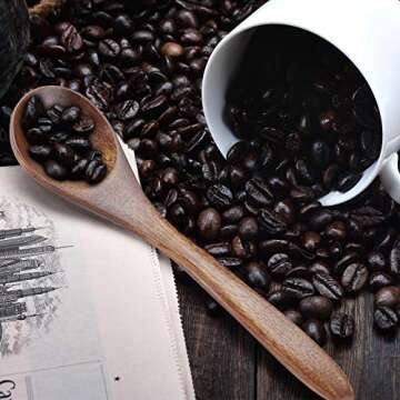 Sevensun Mini Wooden Serving Spoons Set for Condiments