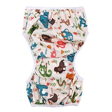 Reusable Swim Diaper Washable Swim Diapers with Adjustable Snaps for Baby Shower Gifts & Swimming Lessons 2 Packs