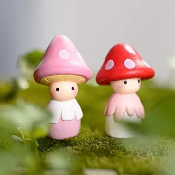 Cute Miniature Mushroom Dolls for Fairy Garden Fun