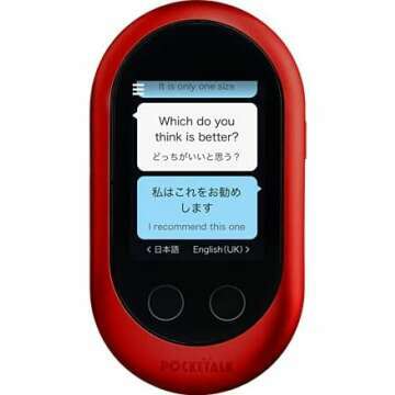 Pocketalk Classic Language Translator Device - Red