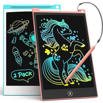 TECJOE LCD Writing Tablet for Kids - Colorful Doodle Board