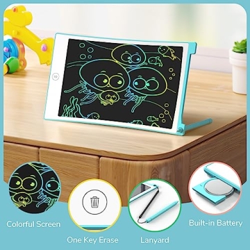 TECJOE LCD Writing Tablet for Kids - Colorful Doodle Board