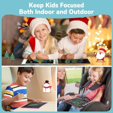 TECJOE LCD Writing Tablet for Kids - Colorful Doodle Board