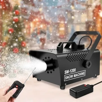 Premium 1200W Wireless Remote Control Snow Machine for Events