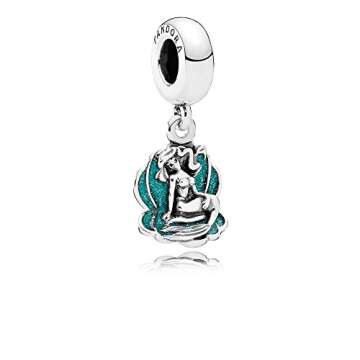 Authentic PANDORA Disney Ariel & Sea Shell Dangle Charm: Perfect Gift for All Ages!
