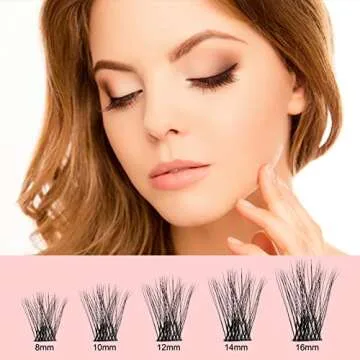 QUEWEL Lash Clusters 72 Pcs for Effortless DIY Beauty