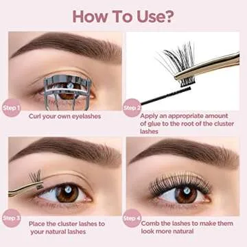 QUEWEL Lash Clusters 72 Pcs for Effortless DIY Beauty