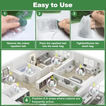 BOZFLY 32 Pack Natural Mouse Repellent - Family Safe