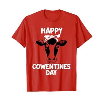 Funny Valentines Day Gift Cow Pun Happy Cowentines Farm T-Shirt