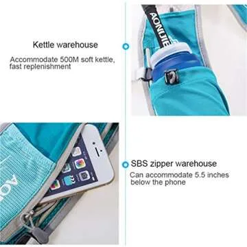 Win.Deeper 5L Lightweight Running Backpack Outdoor Sports Trail Racing Marathon Hiking Fitness Bag Hydration Vest Pack (Rose Red +500ML Water Bottle)