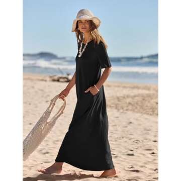 MEROKEETY Women's Spring Summer Casual Maxi Dress - Versatile & Comfortable