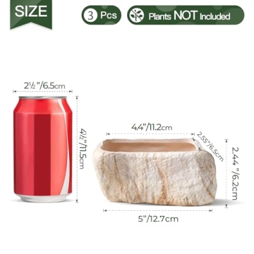 T4U Ceramic Succulent Planter Set for Home or Office