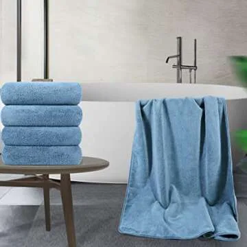 Luxurious Quick Dry Microfiber Bath Towels - Set of 4