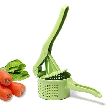 Romote Spinner Vegetable Creative Pressing Vegetable Stuffing Squeezer Fruit Squeezing Tool Hand-Pressure Dehydration Tool for Kitchen Dining (Green)