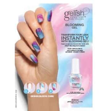 Gelish Blooming Gel - Nail Design Coat, Nail Art Accessories, Create Marble & Watercolor Nail Art, Easy Application, No Mess, LED Cured, Professional Finish, Quick Curing, Cruelty-Free, 0.5oz