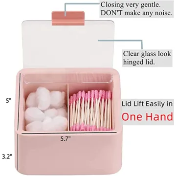 Chic Pink Qtip Holder - Versatile Bathroom Organizer