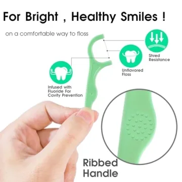 Leiouna Dental Floss Picks 300 Count for Easy Teeth Cleaning