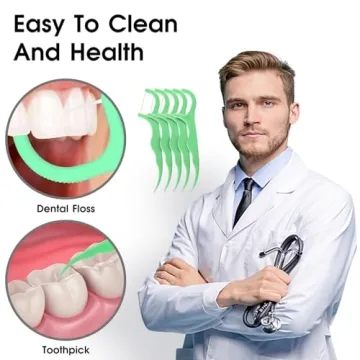 Leiouna Dental Floss Picks 300 Count for Easy Teeth Cleaning
