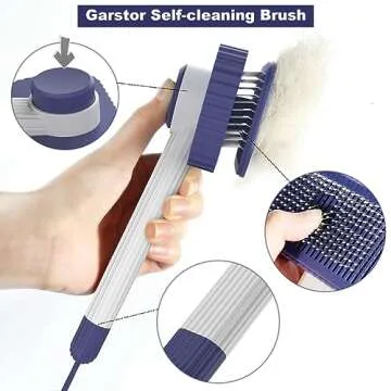 Garstor Self Cleaning Dog Brush for Shedding - Pet Grooming Tool