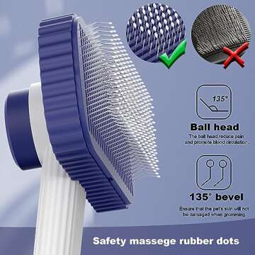 Garstor Self Cleaning Dog & Cat Brush for Shedding