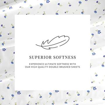 Linen Market Light Blue Floral Full Bedding Sheet Set