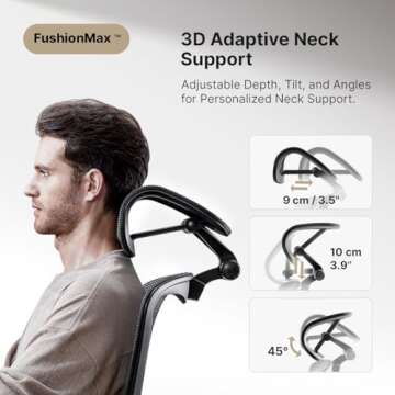 Ergonomic Office Chair with Adjustable Lumbar Support and Foot Rest