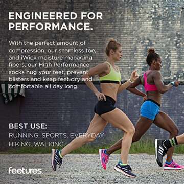 Feetures Eco-Friendly Max Cushion Ankle Socks for Everyone