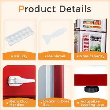 Antarctic Star Mini Fridge 3.2Cu.Ft Stylish & Functional