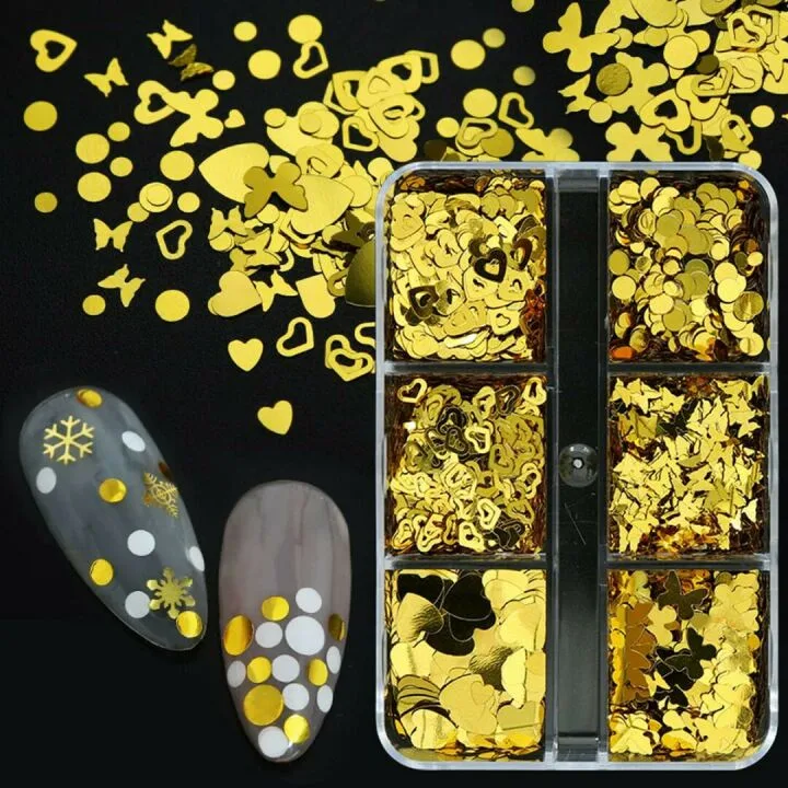 Heart Nail Sequins for Valentine’s Day Decorations