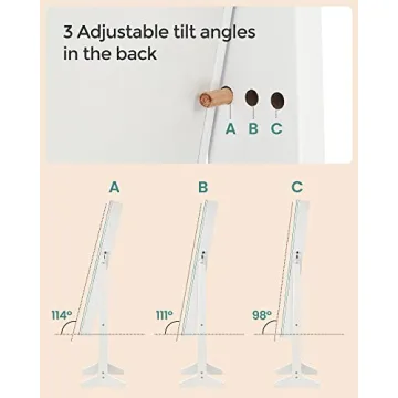 SONGMICS Freestanding Jewelry Cabinet with Mirror