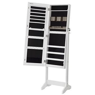 SONGMICS Freestanding Jewelry Cabinet with Mirror