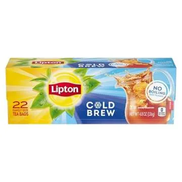 Lipton Cold Brew Iced Tea Bags - Zero Calories, Easy Prep