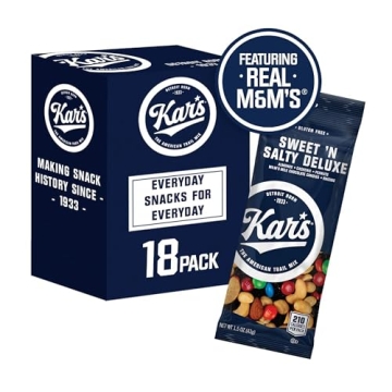 Kar’s Nuts Sweet ‘N Salty Deluxe Trail Mix – 1.5 oz Individually Wrapped Snacks, Bulk Pack of ...