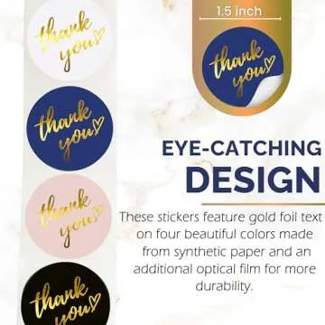 500 PCS Waterproof Thank You Stickers for Small Business