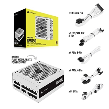 Corsair RM850 Fully Modular 850W Power Supply - Quiet & Reliable