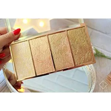 Makeup Revolution, Highlighter Palette, Face Highlighter, Vintage Lace, 20g