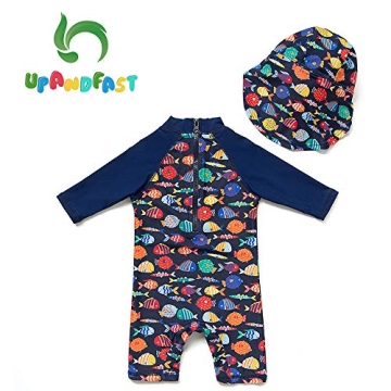 upandfast Baby Long Sleeve Swimsuit UPF 50+ for Toddlers