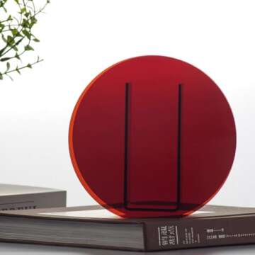 Modern Acrylic Clear Vase, Decorative Bottles, Wedding Gift, Mini Flower Vases, Floral Arrangements, Floral Container for Home Office Decor - 7" x 7" x 3"