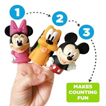 Disney Mickey Mouse & Friends Finger Puppets - Party Favors, Educational, Bath Toys