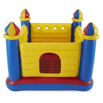Intex Inflatable Colorful Jump-O-Lene Castle Bounce House, for 2 Kids Ages 3-6 - Large Blow-Up Indoor Outdoor Children's Bouncer Jumper Playhouse