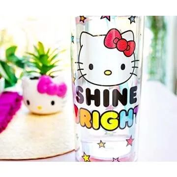 Sanrio Hello Kitty "Shine Bright" Carnival Cold Cup, BPA-Free Acrylic Tumbler with Lid & Reusable Straw, Perfect for Cold Drinks & Collectors, Hand-Wash Only, Travel Tumbler, Holds 20oz