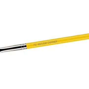 Bdellium Tools Professional Makeup Brush - Studio Series 712 Wet/Dry Definer - With Soft Synthetic Fibers, For Precise Application (Yellow, 1pc)