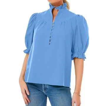 Cicy Bell Womens Summer Blouse: Elegant Casual Wear