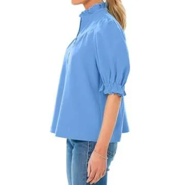 Cicy Bell Womens Summer Blouse: Elegant Casual Wear
